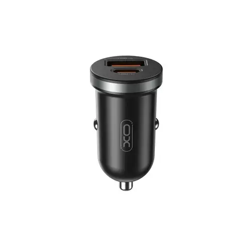 Incarcator Auto XO Design CC56, 30W, 3A, 1 x USB-A - 1 x USB-C (Negru)