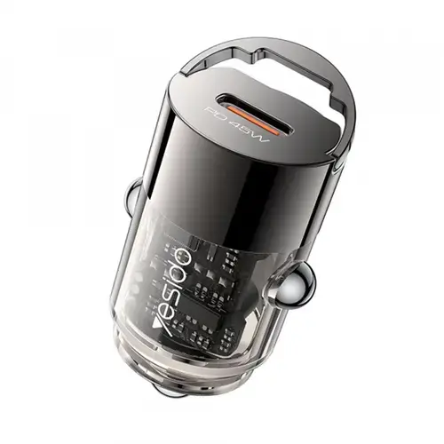Incarcator auto Yesido Y67, 45W, 1 x USB-C (Negru)