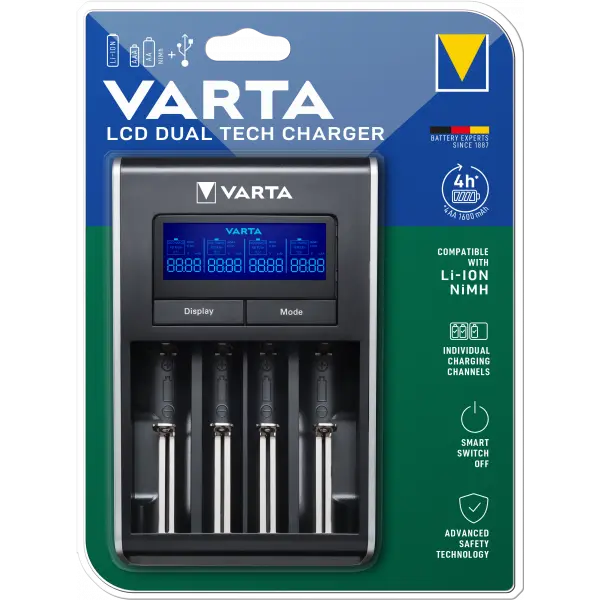 Incarcator Baterii Varta, AA / AAA, Negru