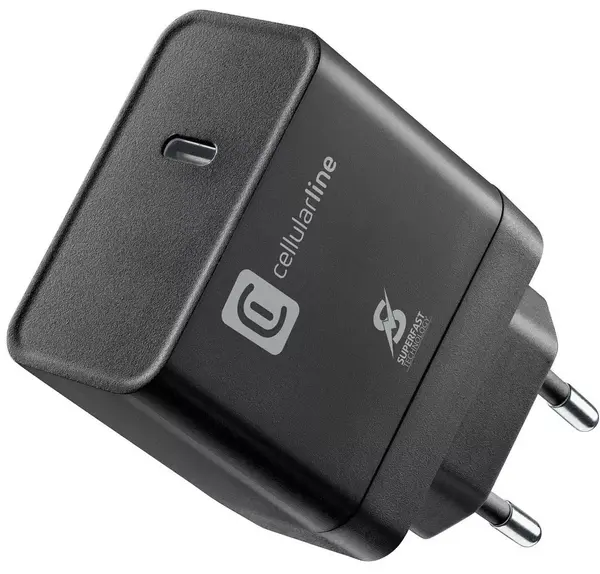Încărcător Cellularline - Power Delivery, USB-C, 45W, negru