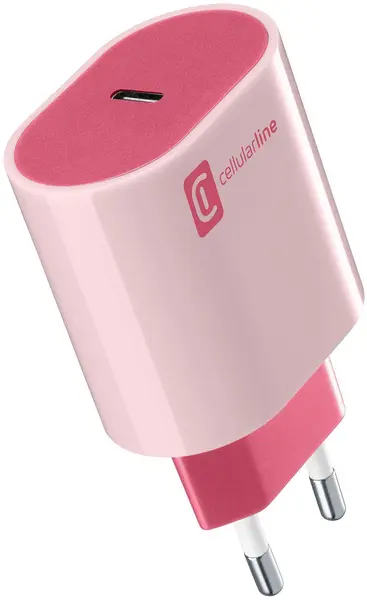 Încărcător Cellularline - Style Color PD, USB-C, 20W, roşu