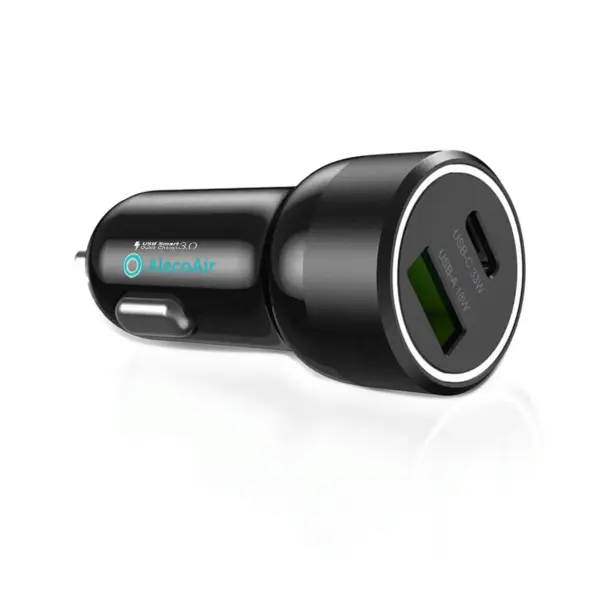 Incarcator de masina cu 2 porturi Tip A + Tip C AlecoAir G20-CC2S, Fast Charge
