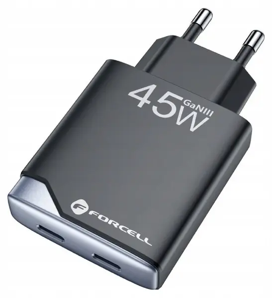Încărcător Forcell - F-Energy, B245201(2C), 45W, GaN III, negru