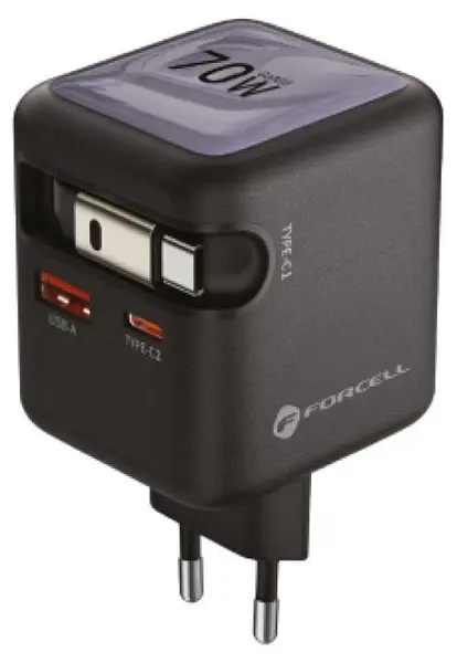 Încărcător Forcell - F-Energy,VT-R7, 70W, GaN III, gri