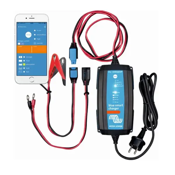 Incarcator redresor inteligent Victron Energy Blue Smart IP65S 12V 5A, cu Bluetooth, pentru baterii auto, moto, AGM, Gel si LifePo4, functie