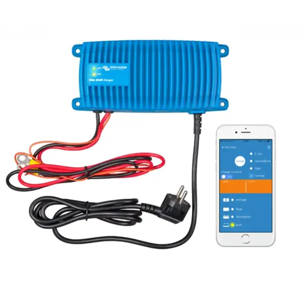 Incarcator redresor inteligent Victron Energy Blue Smart IP67 12V 7A, pentru baterii auto, moto, barca, rulota, AGM, Gel, Li-ion si Deep Cycle,