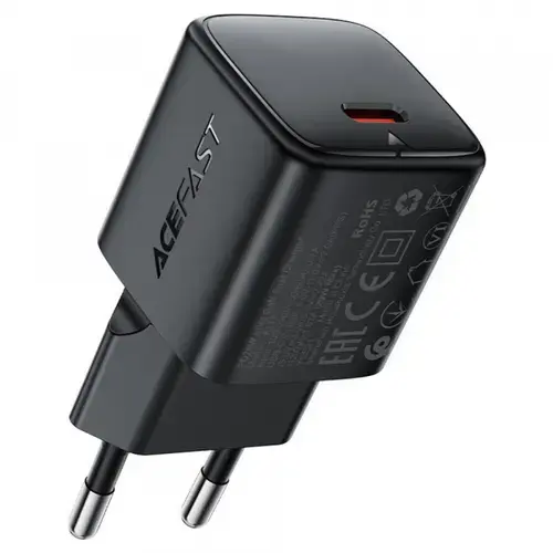 Incarcator Retea Acefast A117, 20W, 3A, 1 x USB-C (Negru)