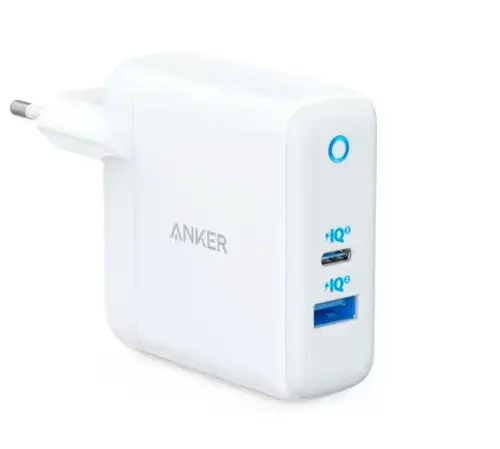Incarcator retea Anker PowerPort PD+ 2, 1 x USB-C, 1 x USB-A, 35W (Alb)