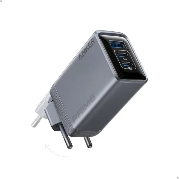 Incarcator Retea Anker Prime, 100W, 3A, 1 x USB-A - 2 x USB-C, Gri A2688341