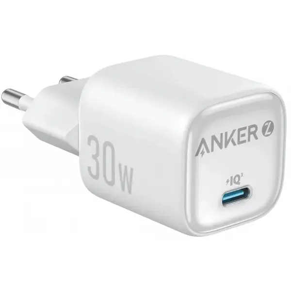 Incarcator Retea Anker Zolo, 30W, 3A, 1 x USB-C, Alb A2698G21