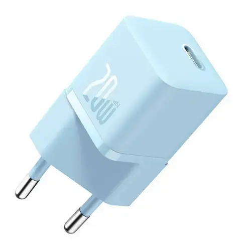Incarcator retea Baseus GaN5 Mini, 20W, USB-C, Fast Charger (Albastru)