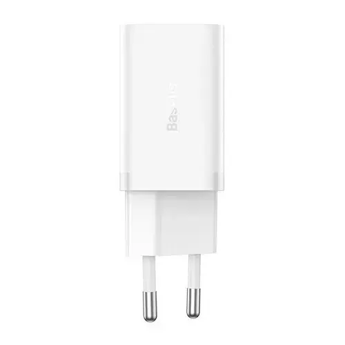 Incarcator retea Baseus GaN5 Pro, Quick Charge 40W, 2 x USB Type-C, Alb