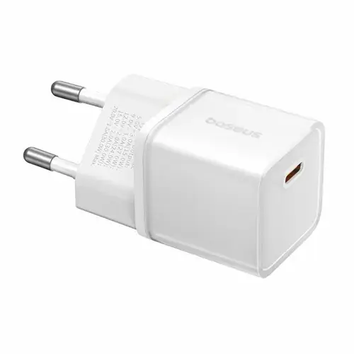 Incarcator Retea Baseus GaN5S P10162503213-00, 20 W, 3A, 1 x USB-C (Alb)