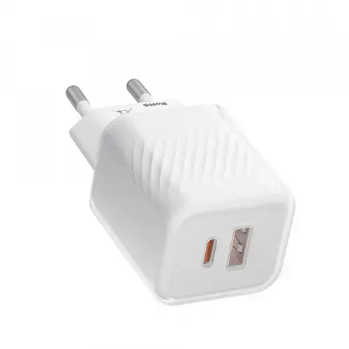 Incarcator retea Blueo 35W, 1 x USB-A, 1 x USB-C (Alb)