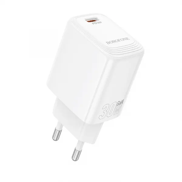 Incarcator Retea Borofone BN28 Fuente, 30W, 3A, 1 x USB-C, Alb