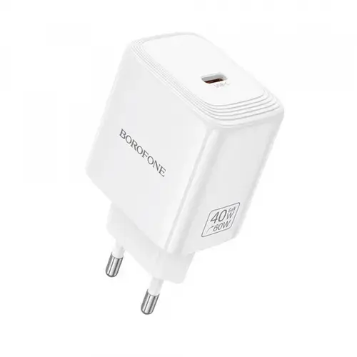 Incarcator Retea Borofone BN33 Fuente, 40W, 1 x USB-C (Alb)