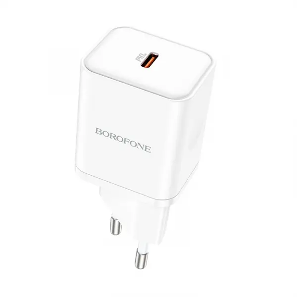 Incarcator Retea Borofone BN6 Field, 20W, 3A, 1 x USB-C, Alb