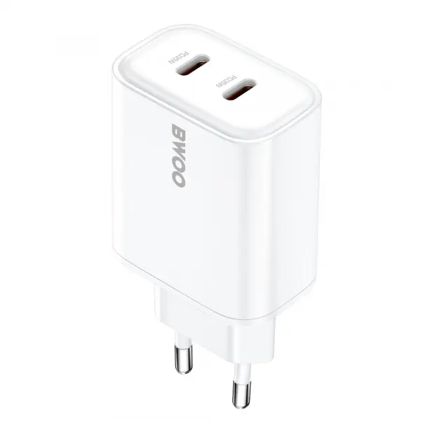 Incarcator Retea BWOO CDA206, 35W, 3A, 2 x USB-C, Alb