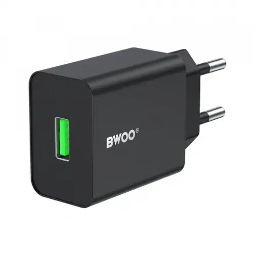 Incarcator Retea BWOO CDA249, 12W, 2.4A, 1 x USB-A (Negru)