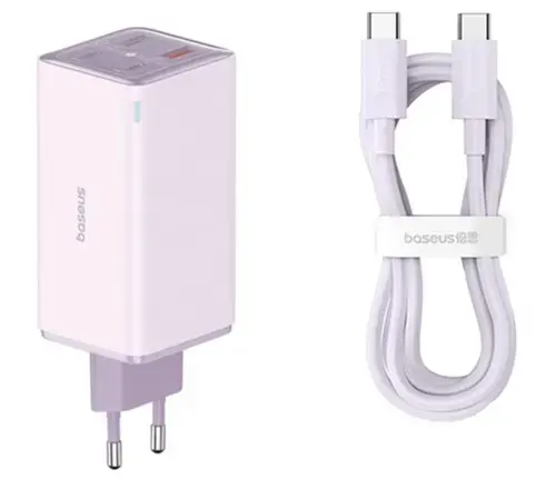 Incarcator Retea Cu Cablu USB-C Baseus P10162705532-00 GaN6 Pro, 100W, 3.25A, 2 x USB-A - 2 x USB-C, Mov