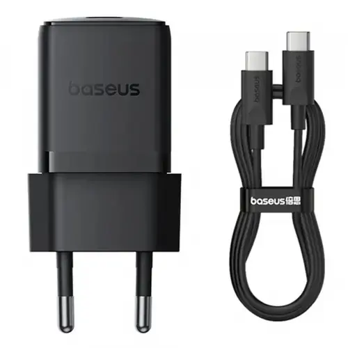Incarcator Retea Cu Cablu USB-C Baseus Palm, 30W, 3A, 1 x USB-C, P10111605113-01 (Negru)