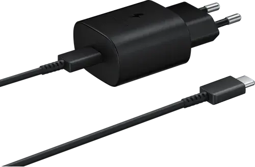 Incarcator Retea cu Cablu USB-C Samsung EP-TA800B + DA705BBE, 25W, 3A, 1 x USB-C, GP-PTU021SOABQ, Bulk (Negru)