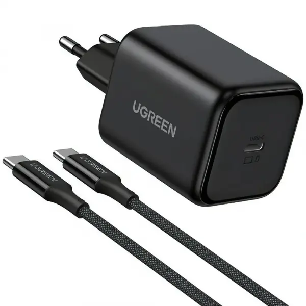 Incarcator Retea cu Cablu USB-C UGREEN X524 (65054), 45W, 3A, 1 x USB-C, Negru
