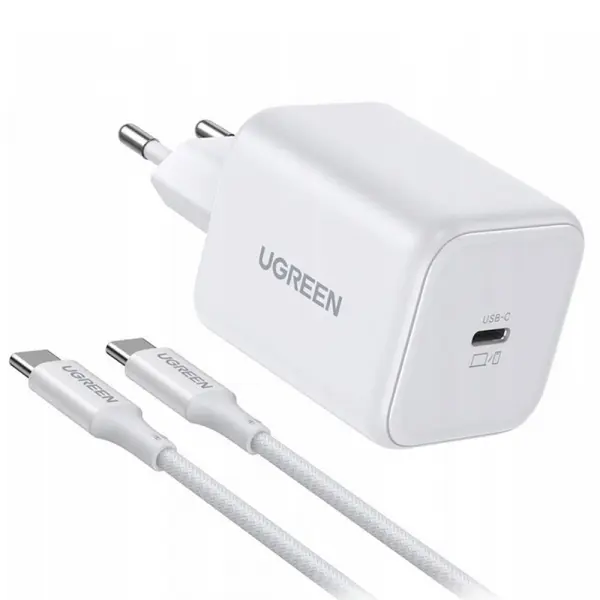 Incarcator Retea cu Cablu USB-C UGREEN X524 (65055), 45W, 3A, 1 x USB-C, Alb