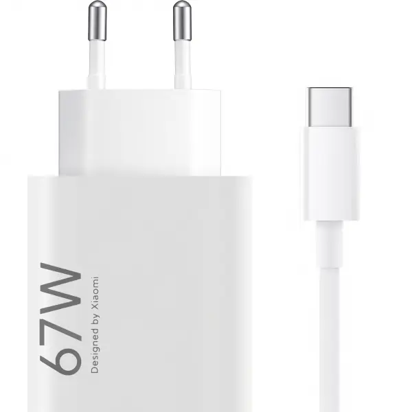 Incarcator Retea Cu Cablu USB-C Xiaomi, 67W, 6.2A, 1 x USB-A, Alb BHR9465EU