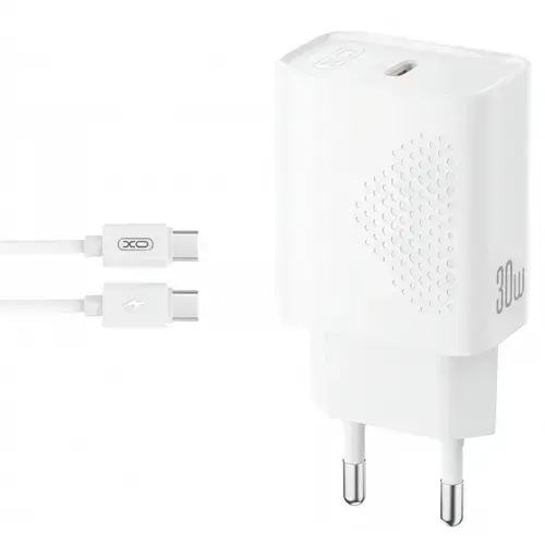 Incarcator Retea Cu Cablu USB-C XO Design L162, 30W, 3A, 1 x USB-C (Alb)