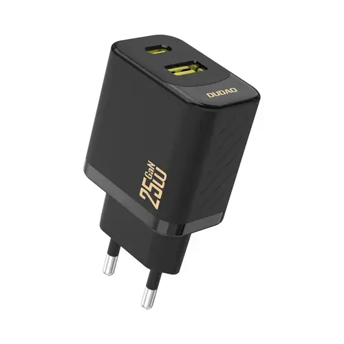 Incarcator retea Dudao A26T, 25W, 1 x USB-A - 1 x USB-C (Negru)