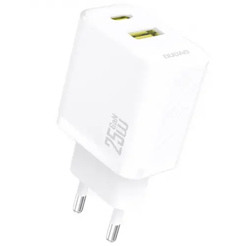 Incarcator Retea Dudao A26T, 25W, 3A, 1 x USB-A - 1 x USB-C (Alb)