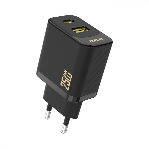 Incarcator Retea Dudao A26T, 25W, 3A, 1 x USB-A - 1 x USB-C, Negru