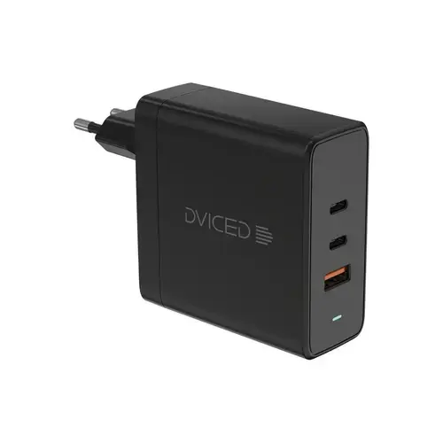Incarcator retea Dviced DV221013, 65W, GaN, 1 USB-A, 2 USB-C (Negru)