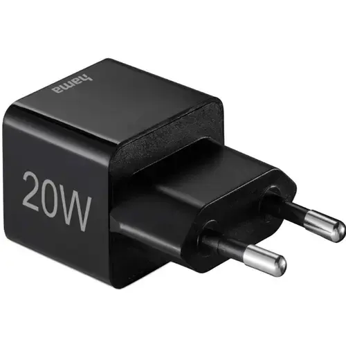 Incarcator retea HAMA 201649, 1xUSB-C, 20W (Negru)