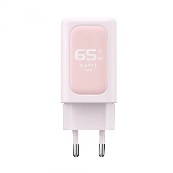 Incarcator Retea HAVIT UC260, 65W, 3A, 1 x USB-A - 2 x USB-C, Roz