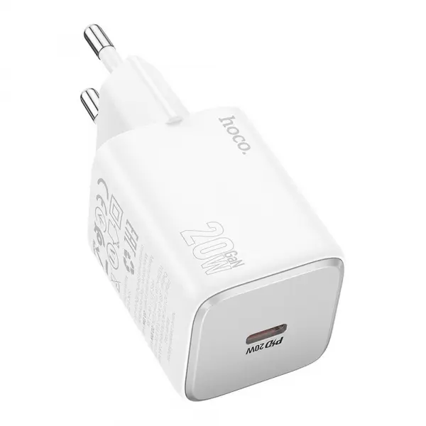 Incarcator Retea HOCO N40, 20W, 3A, 1 x USB-C, Alb