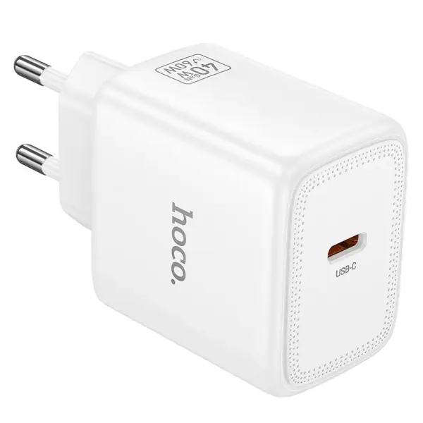 Incarcator Retea HOCO N83, 40W, 3A, 1 x USB-C, Alb
