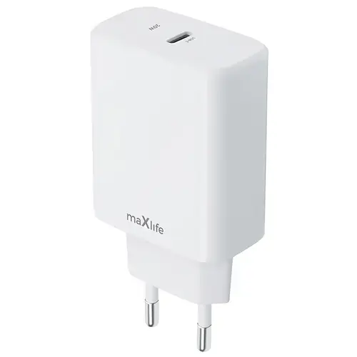 Incarcator Retea MaXlife MXTC-10-20C, 20W, 3A, 1 x USB-C, Alb