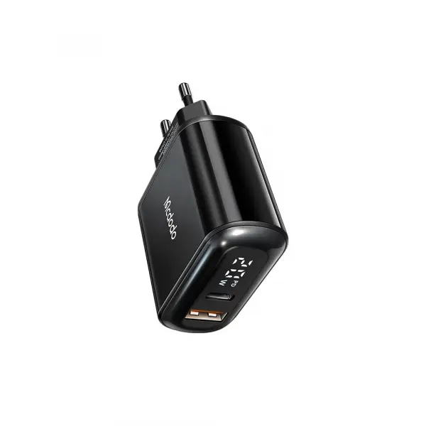 Incarcator Retea McDodo CH-7170 Chocolate Display, 20W, 3A, 1 x USB-A - 1 x USB-C, Negru