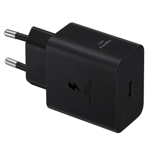 Incarcator retea Samsung Super Fast Charger 45 W, Low Standby, port USB Type-C, fara cablu, EP-T4511N (Negru)