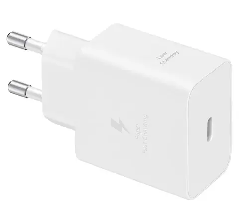 Incarcator retea Samsung Super Fast Charger EP-T4511NWEGEU (2025), 45W, port USB Type-C, fara cablu (Alb)