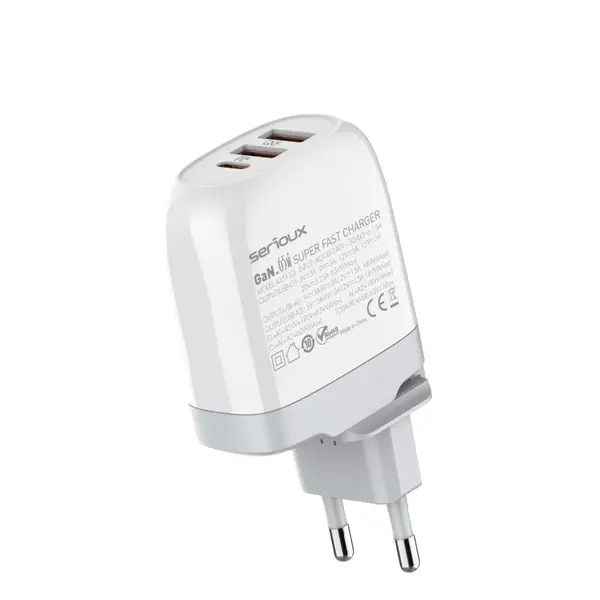 INCARCATOR RETEA SERIOUX 65W GAN QC INCARCATOR RETEA SERIOUX 65W GAN QC