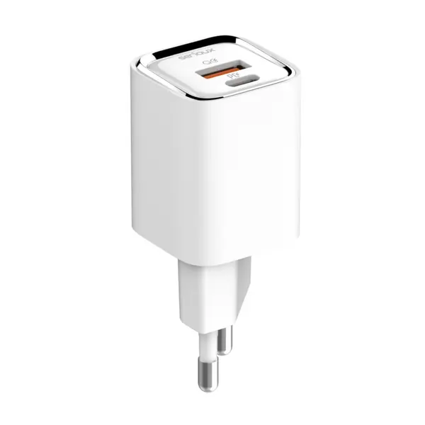 Incarcator Retea Serioux, Quick Charge 3.0, 30W, 1X USB-C 1X USB-A, Alb