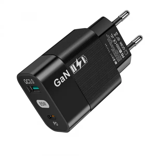 Incarcator Retea Techsuit CHPD131, 33W, 6.6A, 1 x USB-A - 1 x USB-C, Negru