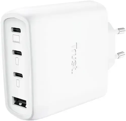 Incarcator retea Trust Maxo TR-26068, 65 W, 3x USB Type-C, 1x USB-A (Alb)