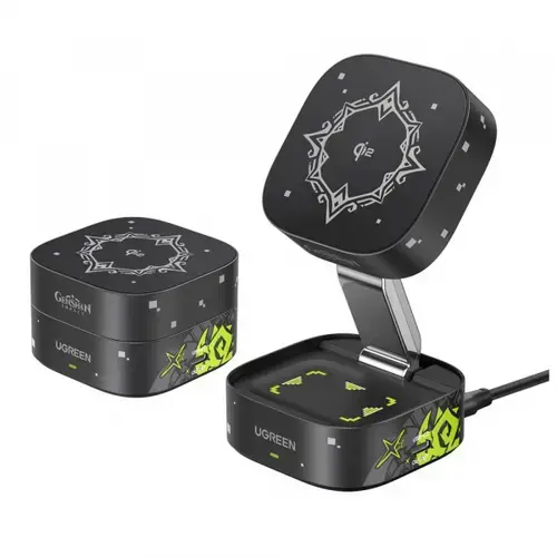 Incarcator retea UGREEN Genshin Impact W702 2in1, Wireless, 1 x USB-C, 25W (Negru)