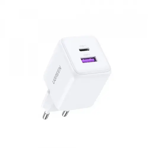 Incarcator Retea UGREEN X516, 30W, 3A, 1 x USB-A - 1 x USB-C (Alb)