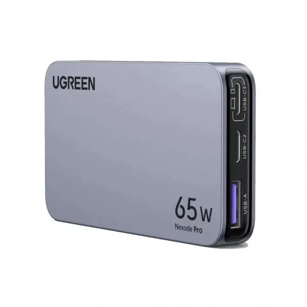 Incarcator Retea UGREEN X753 Nexode Pro, 65W, 3A, 1 x USB-A - 2 x USB-C, Gri