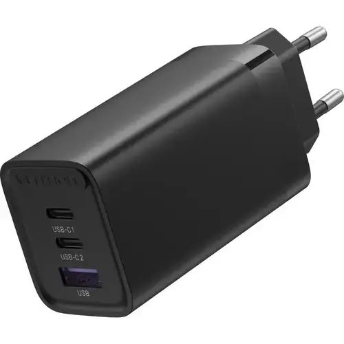 Incarcator retea Vention FERB0-EU, 65W, 2 x USB Type-C, 1 x USB, 5V/3A, PD 3.0, QC 3.0, QC 4.0 (Negru)